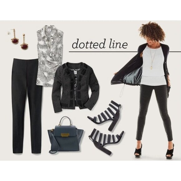 Cabi Black & White Dot Jacket, Size 4, Lined, 3/4 Sleeve - Picture 10 of 12